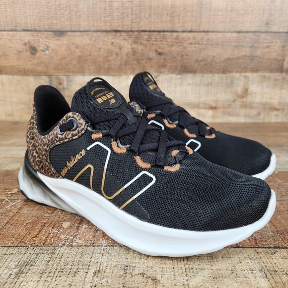 New Balance Shoes - New Balance Fresh Foam ROAV v2 Women Sz 8 D Wide Black Leopard Print Athletic